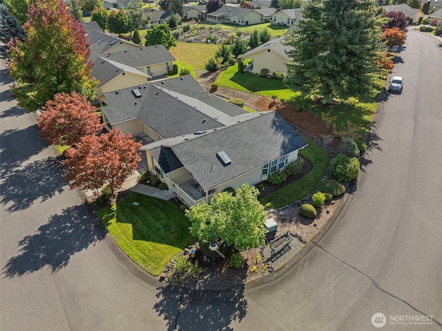 birds eye view of property featuring a residential view