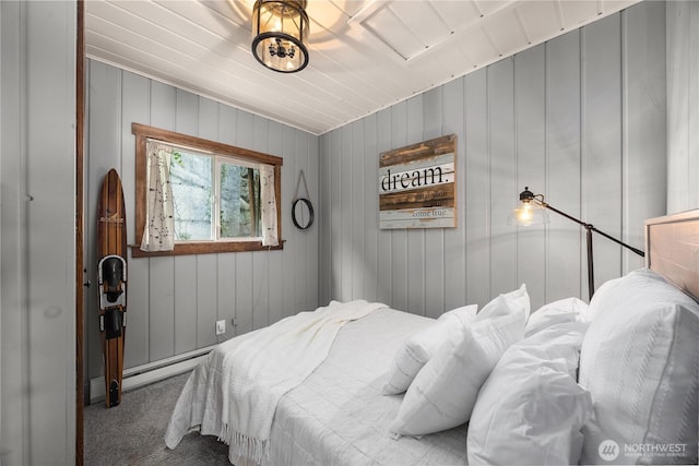 23821 S Lake Roesiger Rd, Snohomish, WA 98290 - carpeted bedroom featuring baseboard heating