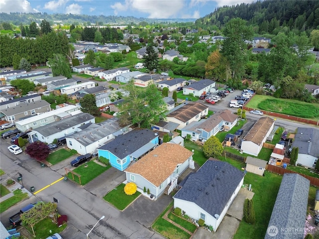 bird's eye view with a residential view