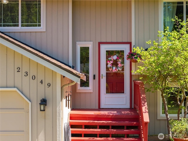 view of doorway to property