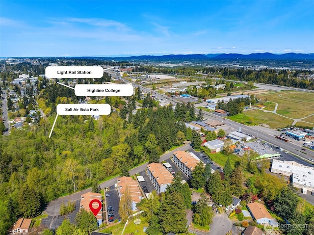 2411 S 248th St Unit D22, Kent, WA 98032 - aerial view of property's location featuring mountains
