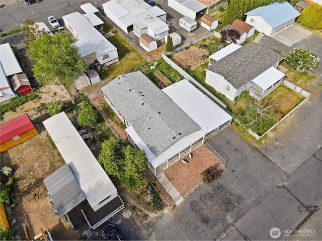 aerial view of residential area