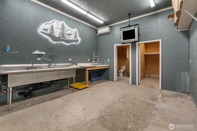12430 Brooks St SW, Olympia, WA 98512 - misc room with concrete floors and a wall unit AC
