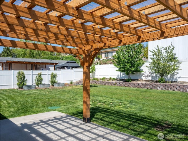 view of patio / terrace featuring a fenced backyard