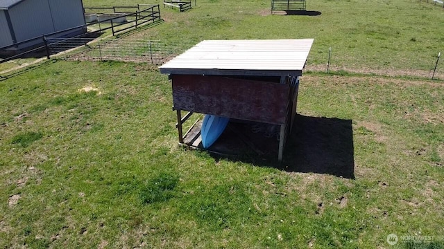 117 Hewitt Rd, Chehalis, WA 98532 - view of storm shelter featuring a lawn and fence