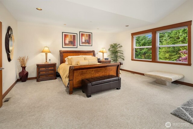 15803 Uplands Way SE, North Bend, WA 98045 - bedroom with baseboards, carpet flooring, and recessed lighting