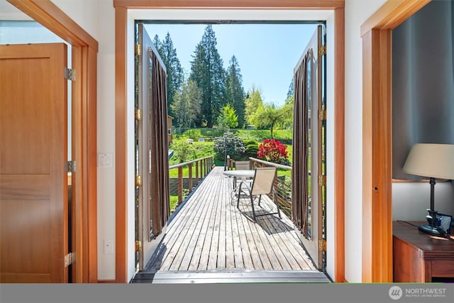 view of doorway to outside