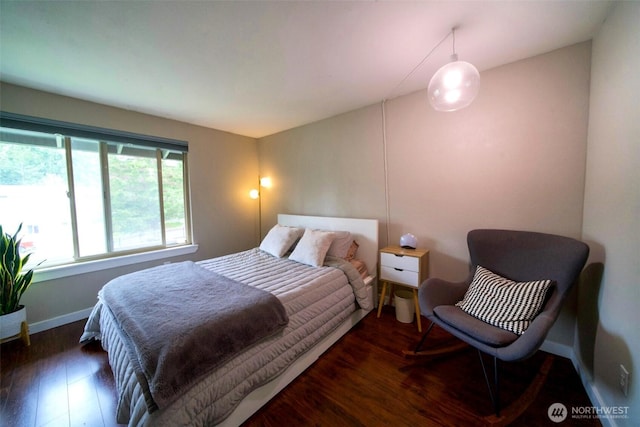 34012 1st Pl S # J, Federal Way, WA 98003 - bedroom featuring baseboards and wood finished floors