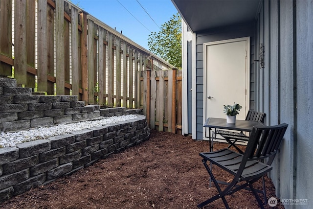 exterior space with fence