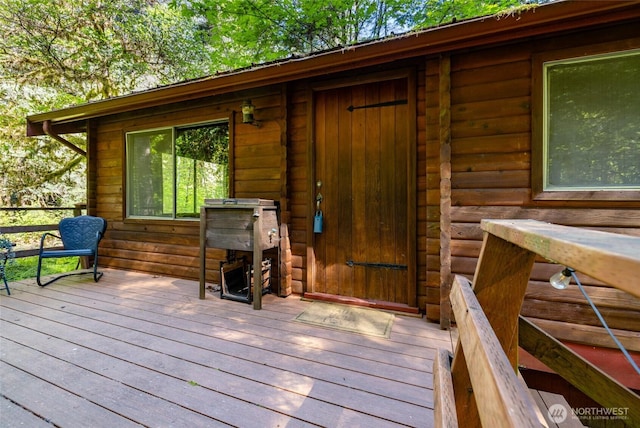 view of wooden deck