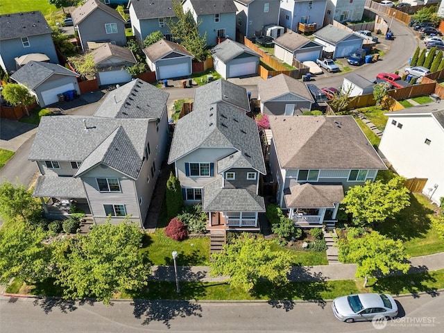 birds eye view of property featuring a residential view