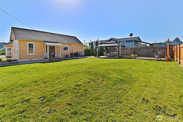 1517 Pioneer Hwy, Silvana, WA 98287 - view of yard with a fenced backyard, a patio, and a gazebo