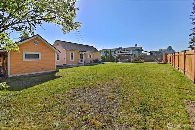 1517 Pioneer Hwy, Silvana, WA 98287 - view of yard with a fenced backyard and a gazebo