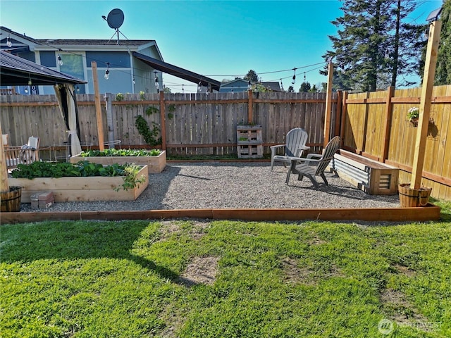 1517 Pioneer Hwy, Silvana, WA 98287 - view of yard featuring a fenced backyard and a vegetable garden