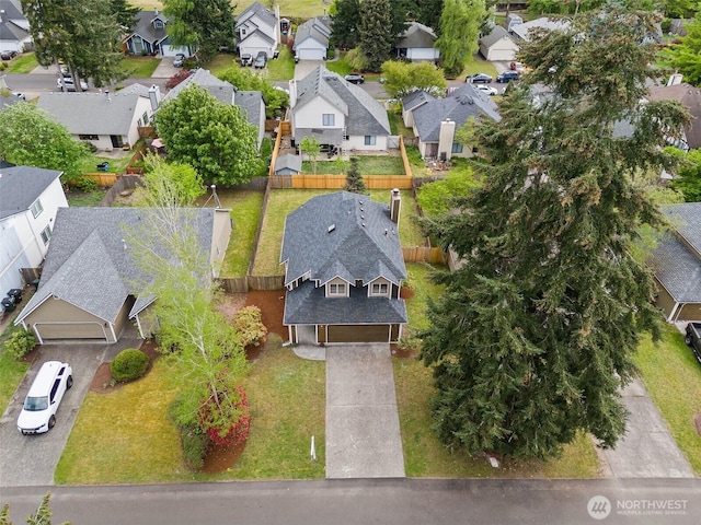 birds eye view of property featuring a residential view