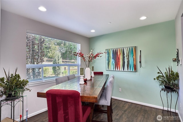 13146 83rd Ln S, Seattle, WA 98178 - dining room with recessed lighting, baseboards, and dark wood-style floors