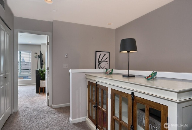 13146 83rd Ln S, Seattle, WA 98178 - interior space with carpet floors, baseboards, an upstairs landing, and visible vents