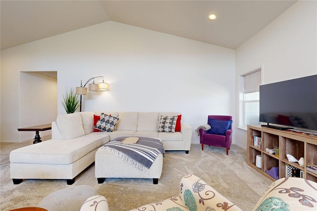 3 Gregory St, Milton-Freewater, OR 97862 - carpeted living room with vaulted ceiling and baseboards