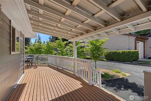 view of wooden deck