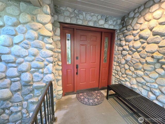 view of doorway to property