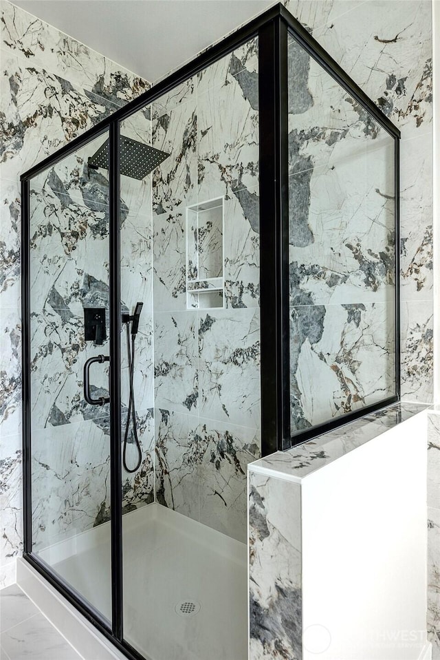 21403 39th Dr SE Unit B, Bothell, WA 98021 - full bathroom featuring a marble finish shower