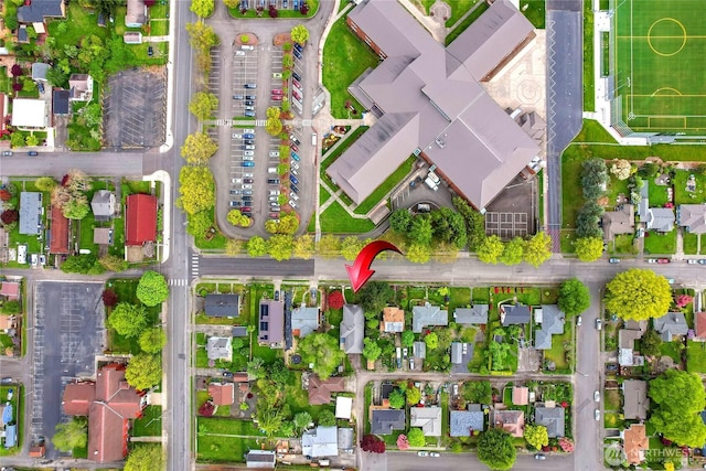 birds eye view of property featuring a residential view