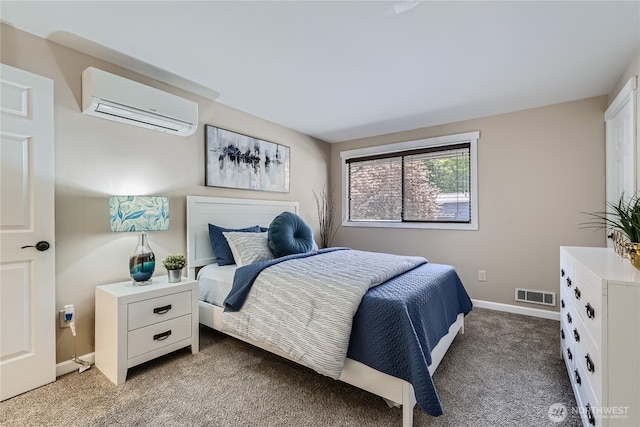 22606 NE 14th Dr, Sammamish, WA 98074 - bedroom featuring visible vents, baseboards, carpet floors, and a wall unit AC