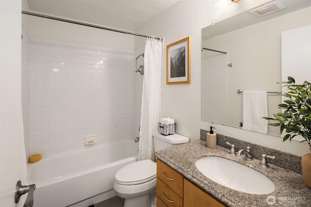 1751 NW 58th St Unit 4, Seattle, WA 98107 - full bath with vanity, shower / bath combo, toilet, and visible vents
