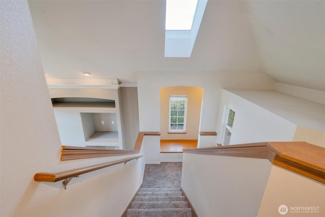 4141 Ingleside Loop SE, Lacey, WA 98503 - staircase with a skylight and carpet floors
