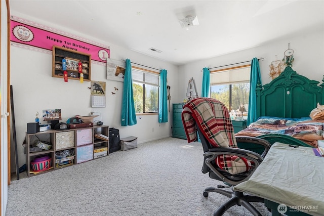 584 Gish Rd, Onalaska, WA 98570 - carpeted home office featuring visible vents and baseboards