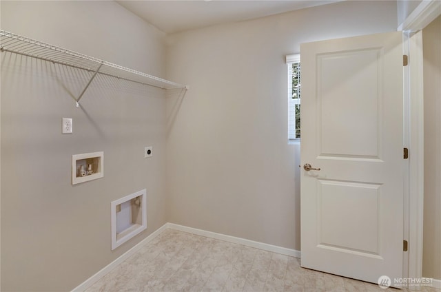18214 37th Ave E, Tacoma, WA 98446 - laundry area featuring washer hookup, hookup for an electric dryer, laundry area, and baseboards