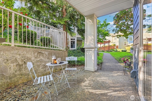 view of patio with fence