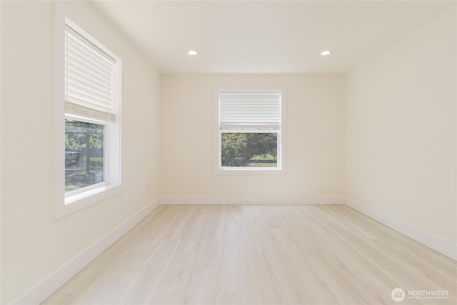 442 N 7th, Walla Walla, WA 99362 - unfurnished room with recessed lighting, baseboards, and light wood-type flooring