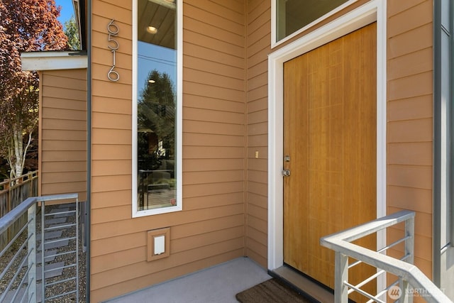 view of exterior entry