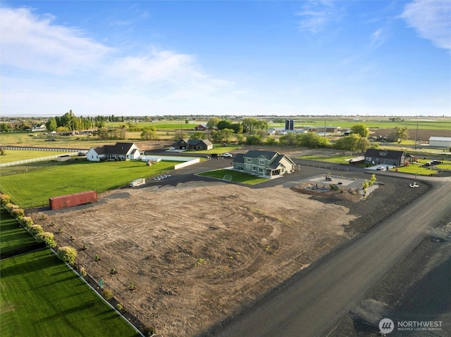 aerial view featuring a rural view