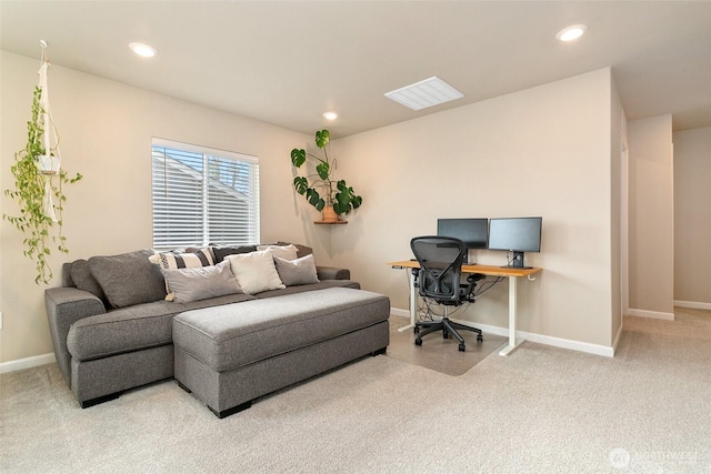 20438 SE 256th St, Covington, WA 98042 - office with carpet floors, recessed lighting, and baseboards