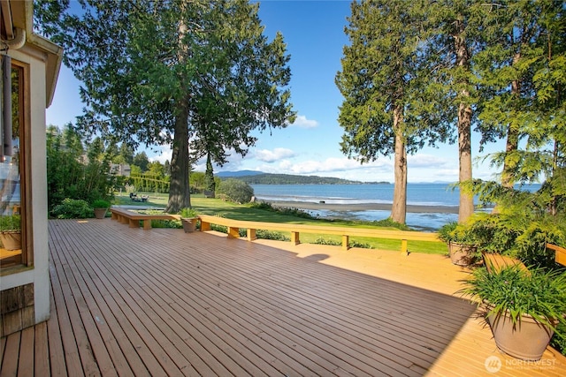 3003 Haxton Way, Bellingham, WA 98226 - wooden deck featuring a water view