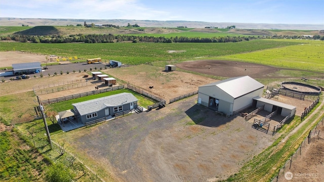 bird's eye view featuring a rural view