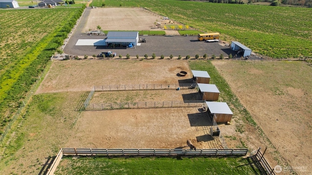 bird's eye view featuring a rural view