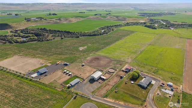bird's eye view with a rural view