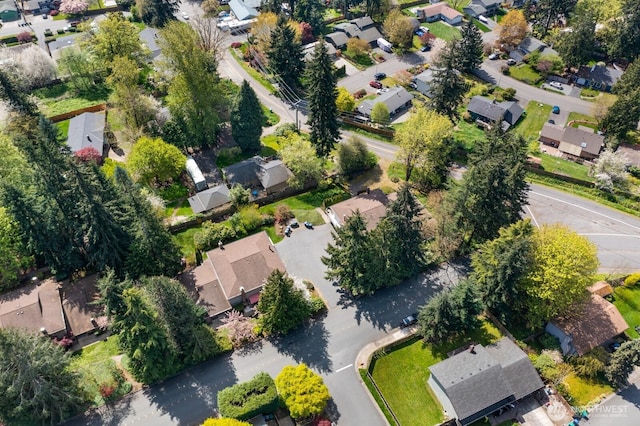 bird's eye view with a residential view