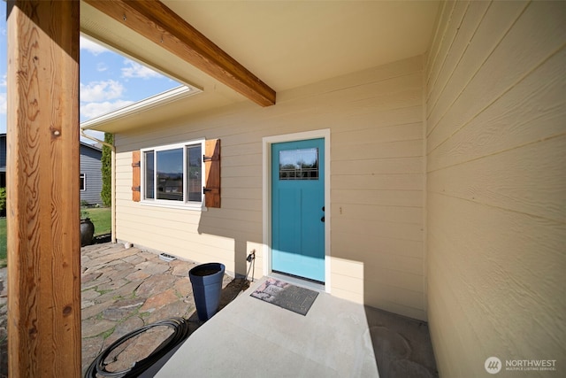 view of doorway to property