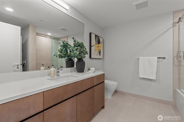 121 Stewart St Unit 2807, Seattle, WA 98101 - bathroom featuring vanity and recessed lighting
