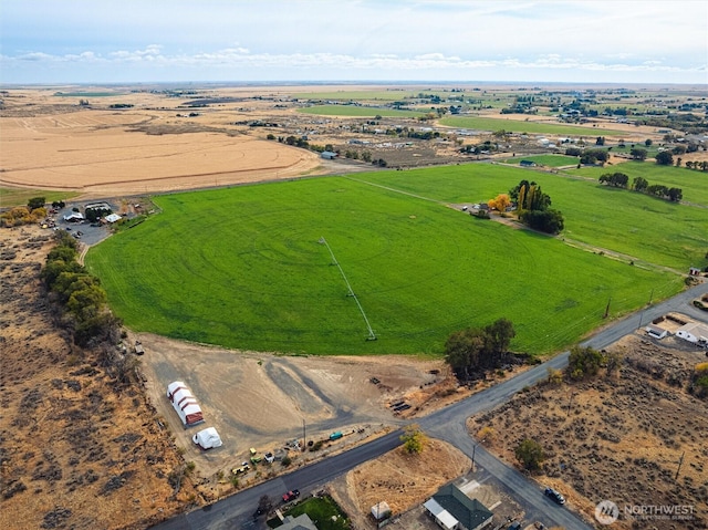 bird's eye view featuring a rural view