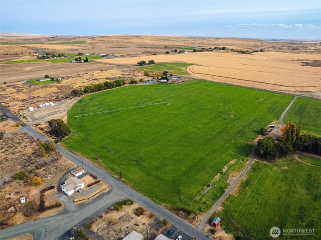 drone / aerial view featuring a rural view