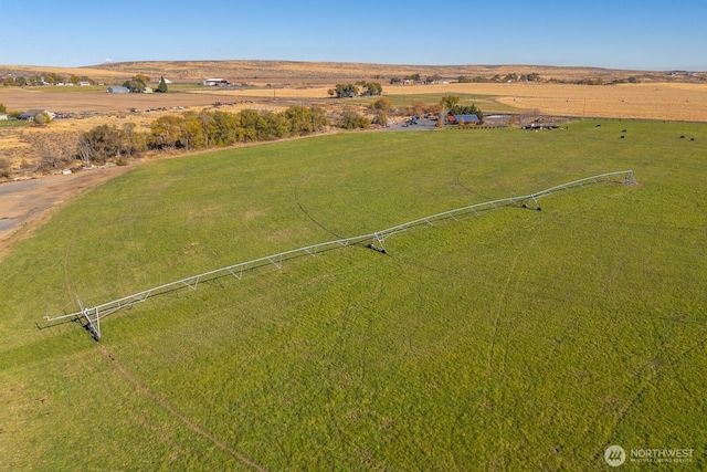 bird's eye view with a rural view