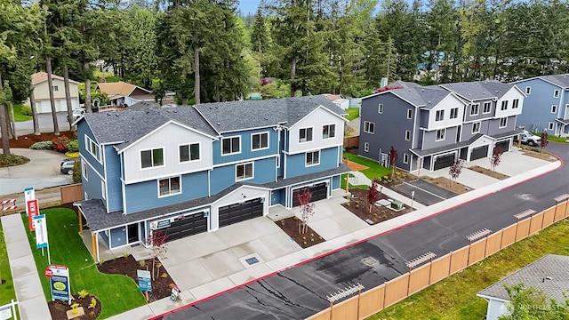 aerial view featuring a residential view
