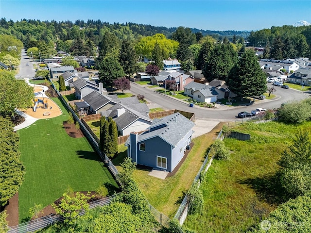 aerial view of residential area