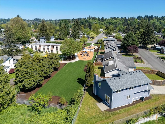 aerial perspective of suburban area