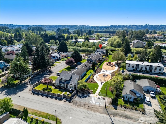aerial view of residential area
